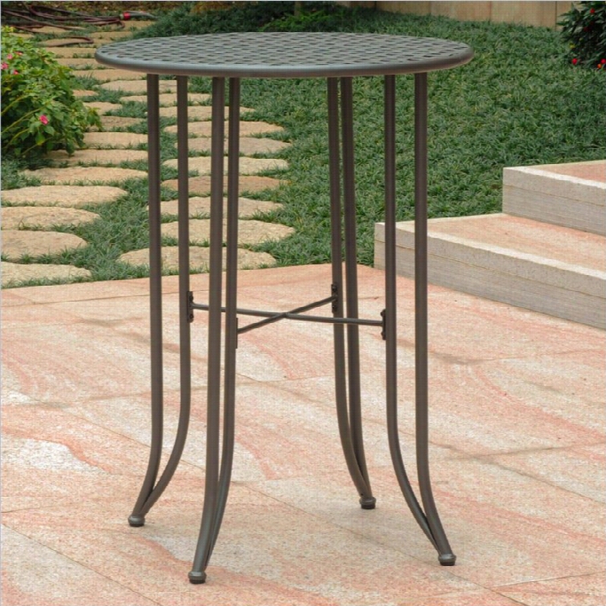 Inteenationnal Caravan Mandalay Bar-height Patio Table In Matt Brpwn