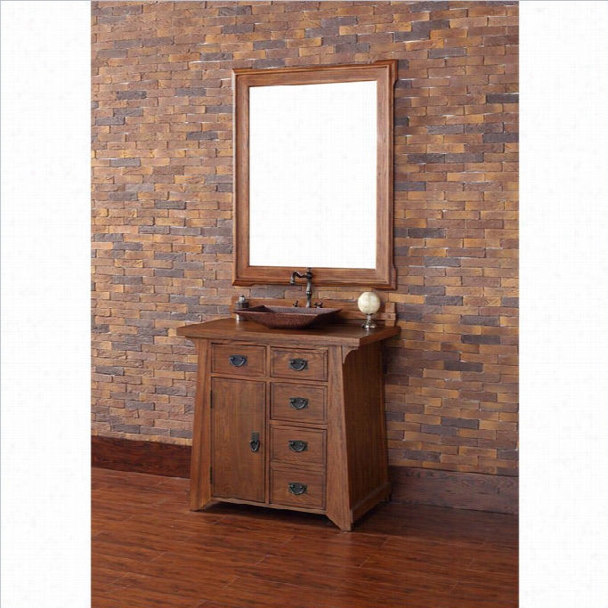 James Martin Pasadena 36' Snigle Bathroom Vanity In Abtiaue Oak