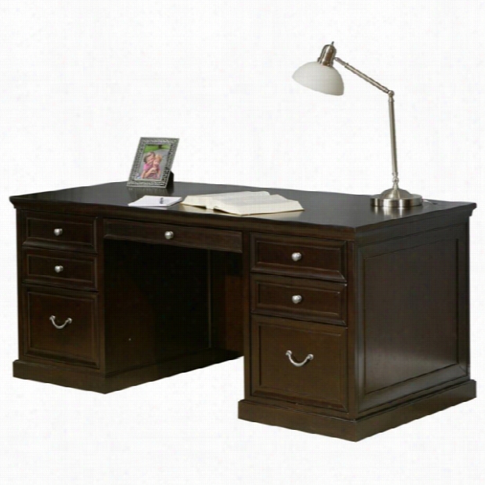 Kathy Ireland Home From Martin Fulton 72 Fold Pe Destal Executive Desk In Espresso