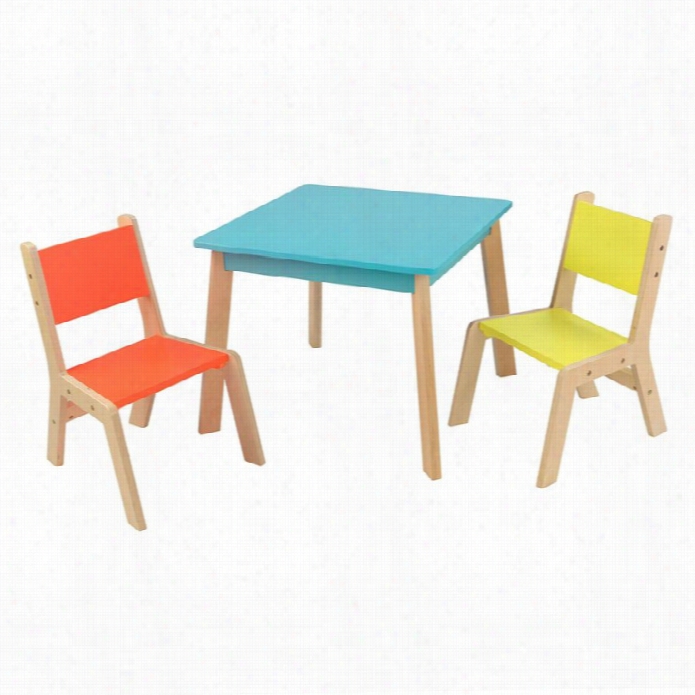 Kidkraft Moderntable And 2 Chair Set In Multi-color