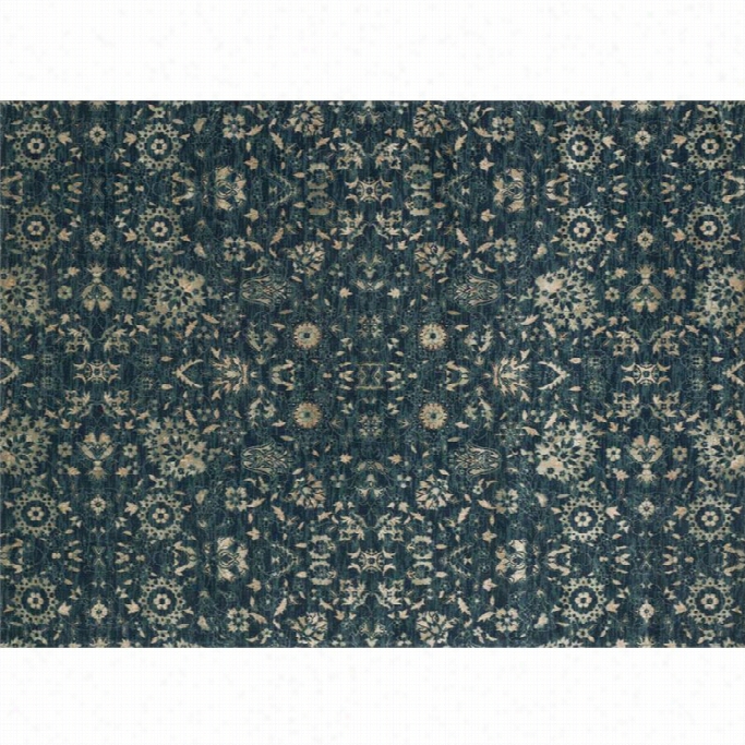 Loloi Journey 12' X 15' Power Loomed Wool Rug In Navy And Beige