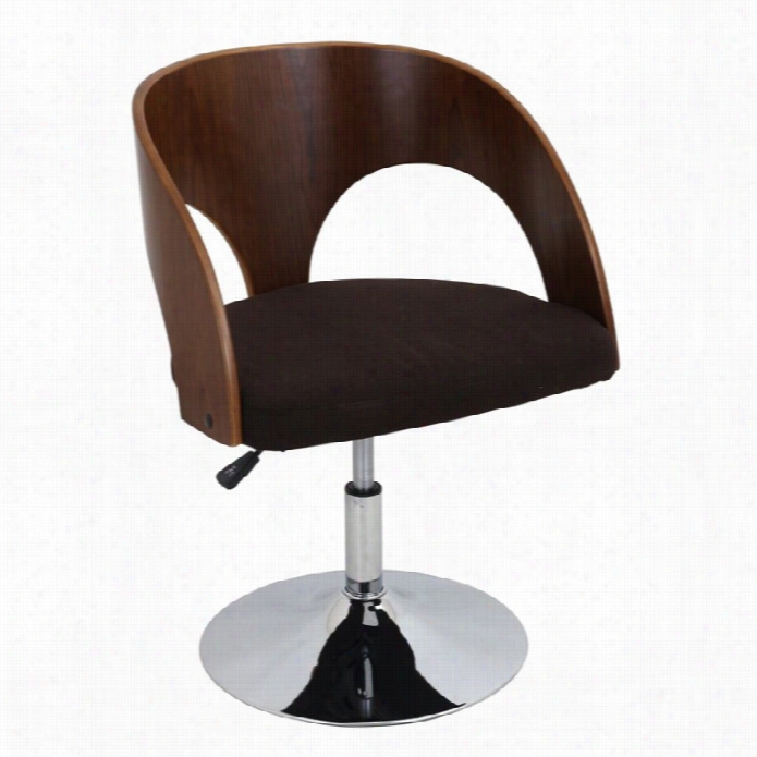 Lumisource Ava Accent Chair In Brown And Walnut
