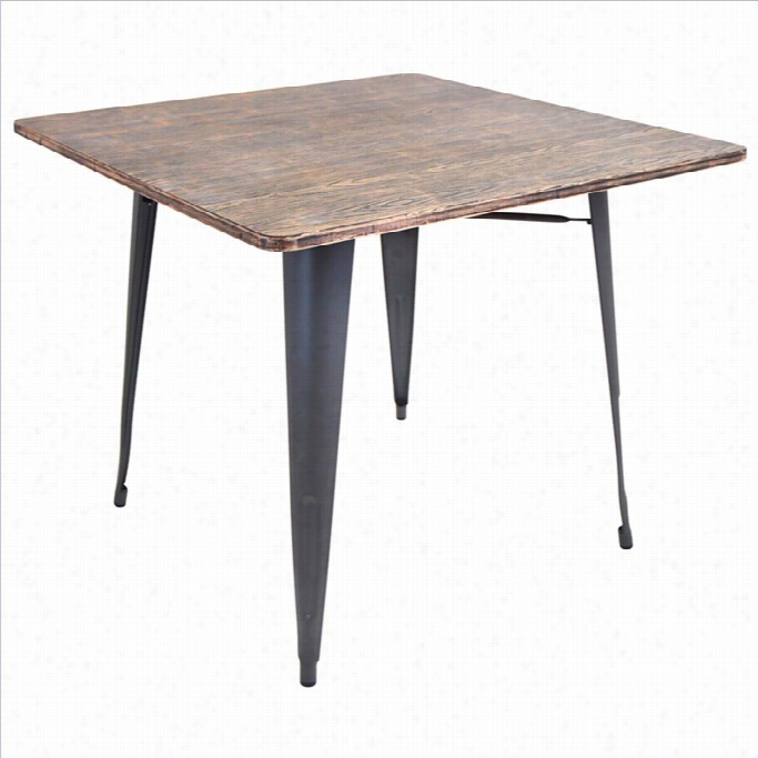 Lumisource Oregon Dining Table In Gray