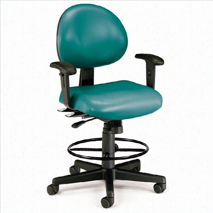 Ofm 24 Hour Tas K Drafting Chair Upon Armss And  Drafting Kit In Teal