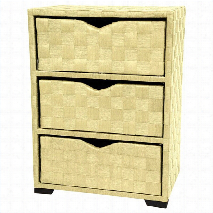 Oriental Furniture 3 Drawer Chest In White