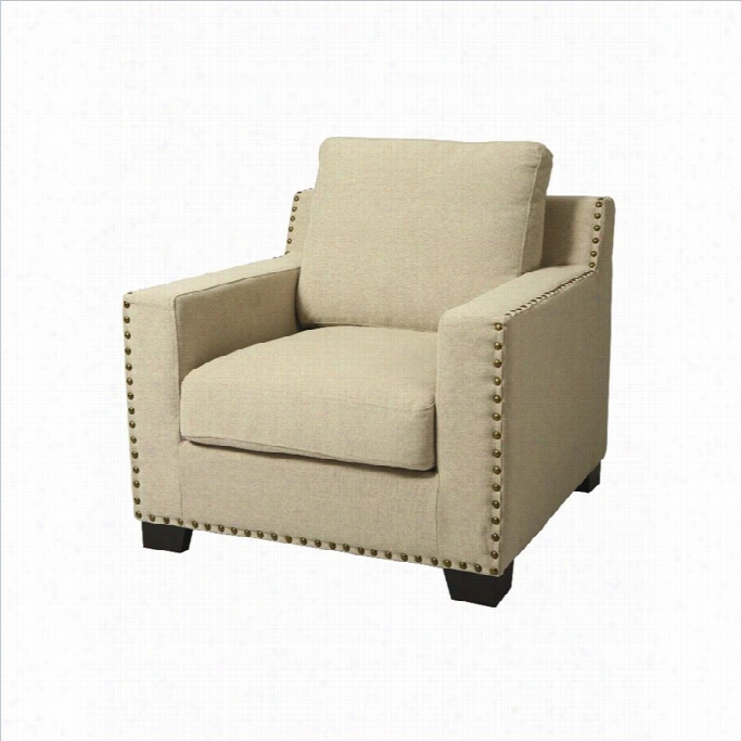 Pastel Furniture Aymara Upholstered Club Chair In Ivory