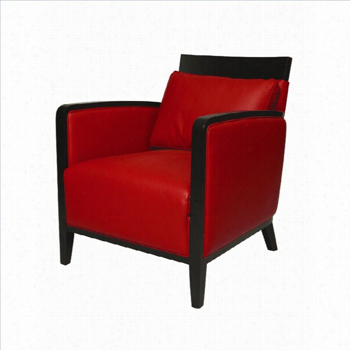 Pastel Furniture Elloise Leather Club Chair In Red