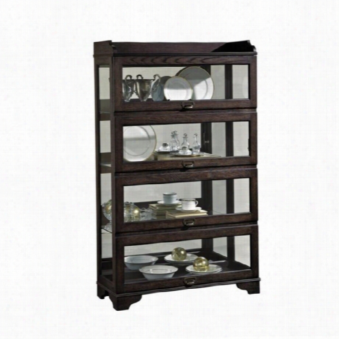 Pulaski Sliding Door Curio Cabinet In Wood