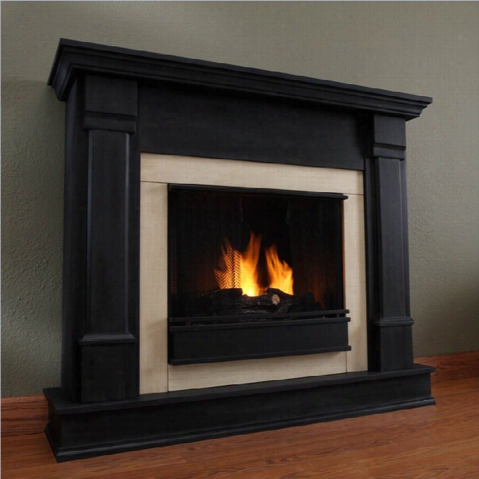 Real Flame Silverton Indoor Gel Fireplace In Black Finish