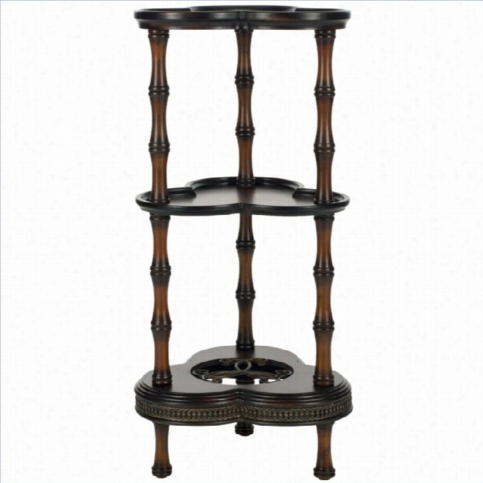 Safavieh Gloria Birch Wood Side Table In Dark Brown