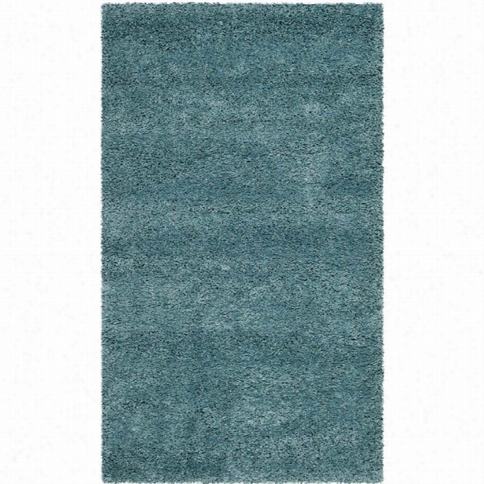 Safavieh Milan Shag Aqua Shag Rug-  4' X 6''