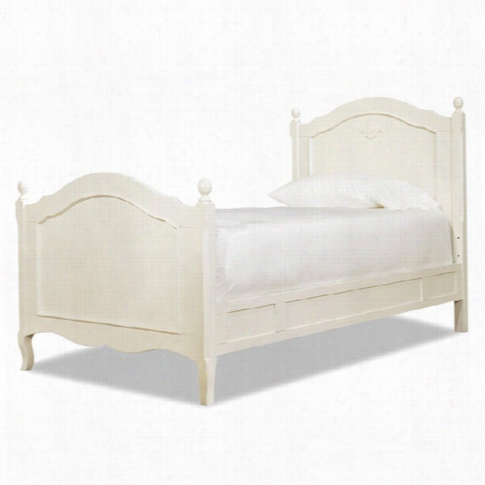 Smartstuff Genevieve's Wood Reading Twin Bed In French  White