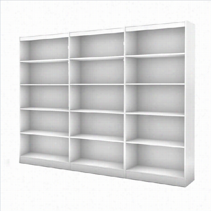 Sou Th Shore Axess 5 Shelf Wall Bookcase In Pure White