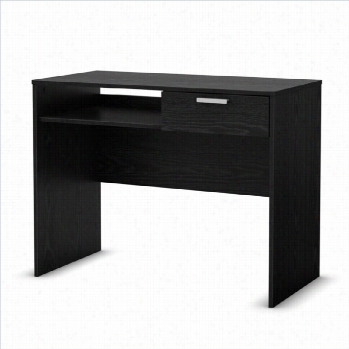 South Shore Flexible Work Desk In Black Oak