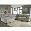 Ashley Toletta 5 Piece Left Chaise Reclining Sectional in Granite