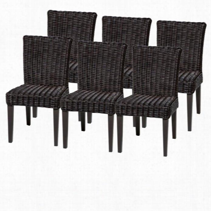 Tkc Venice Wicker Patio Dining Chairs In Esp Resso (set  Of  6)