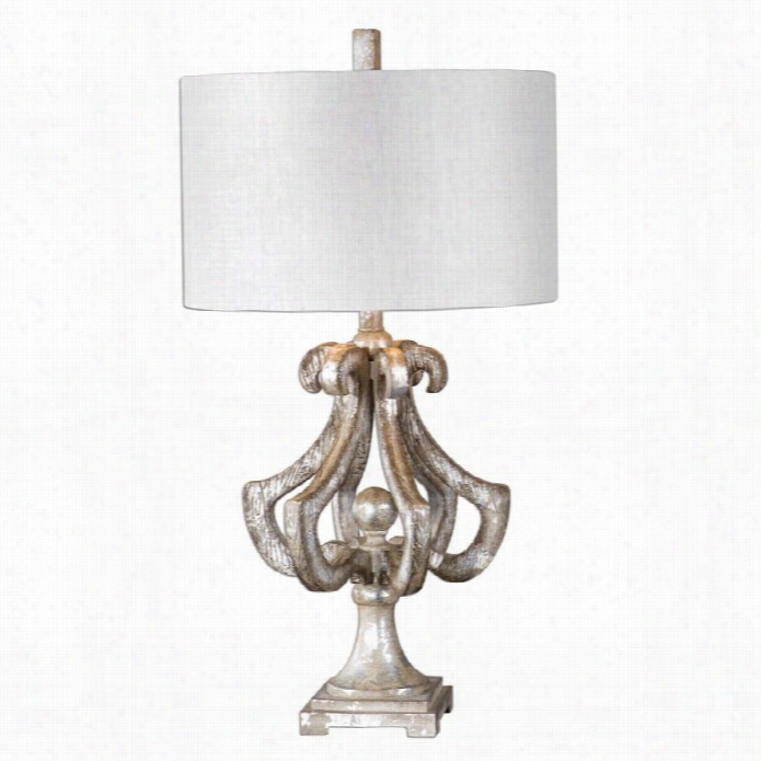 Uttermostvinadio Distresssed Silver Table Lamp