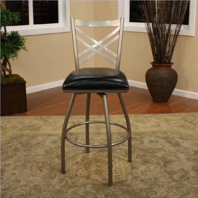 American Heritage Alexander Bar Stool In Silverr-26 Inch