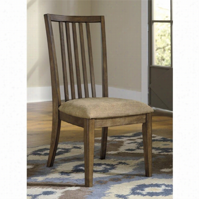 Ashley Birnalla Upholstered Dining Chair In Light Brown