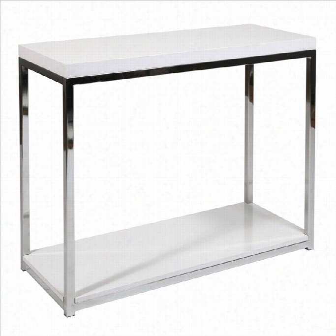 Aveenue Six Wall Street Foyer Table In White