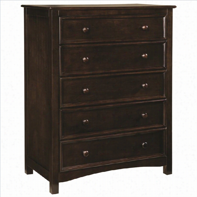 Bolton Furniture Wakefield Kids 5 Drawer Chest In Espresso