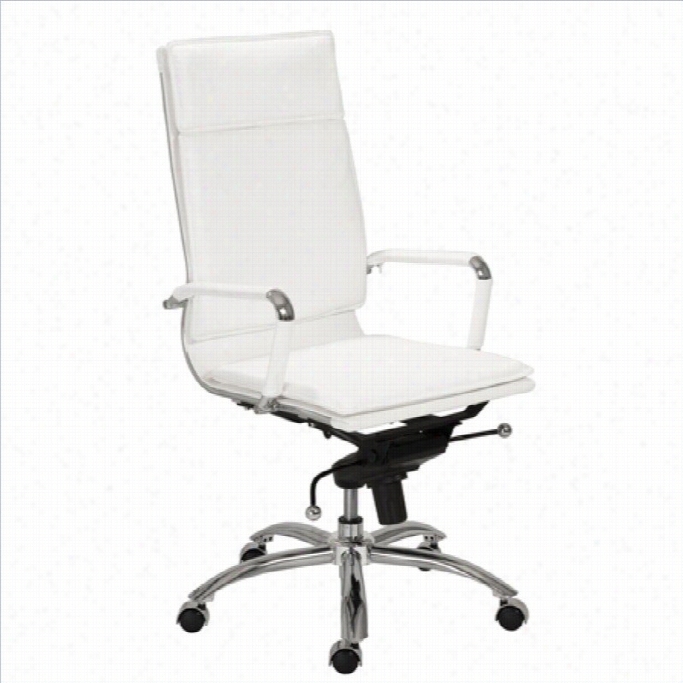 Eurostyle Gunar Pro High Back Office Chairman In Whiite/chrome