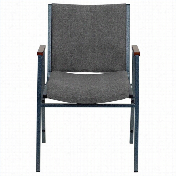 Flash Furniture Hercules Upholstered Stacking Chair In Gray