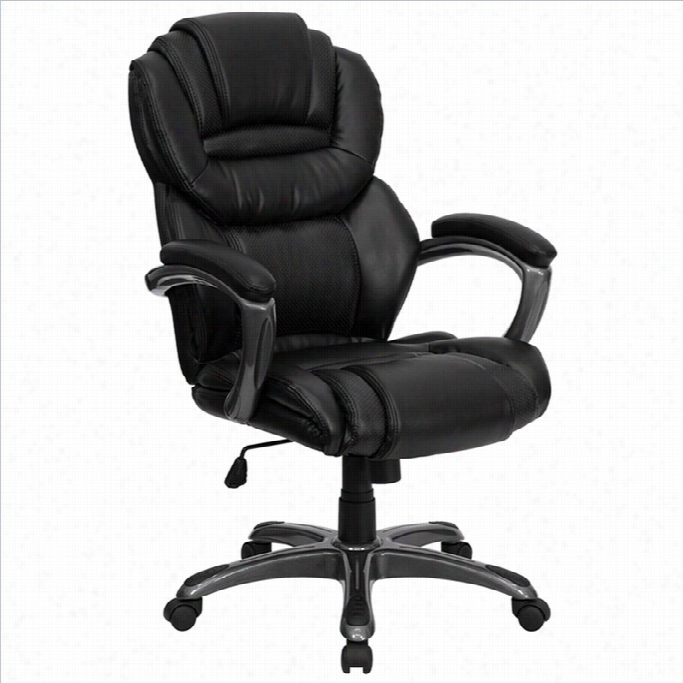 Flash Furniture High Back Office Chair Withhl Eather Padded Oop Armms