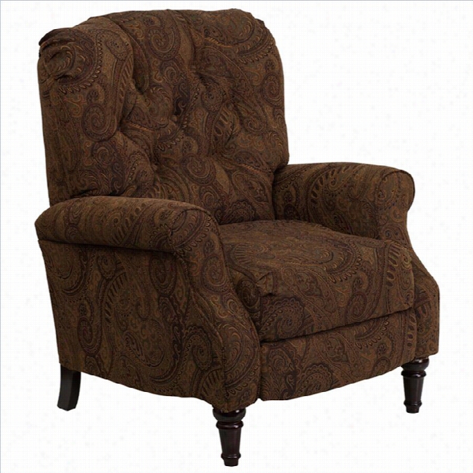 Flash Furniture Traditional Tuffedd Leg Rcliner In Tobacco