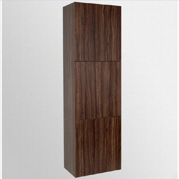 Fresca Senza Batnroom Linen Side Cabinet Through  Large Parental Love Areas In Walnut