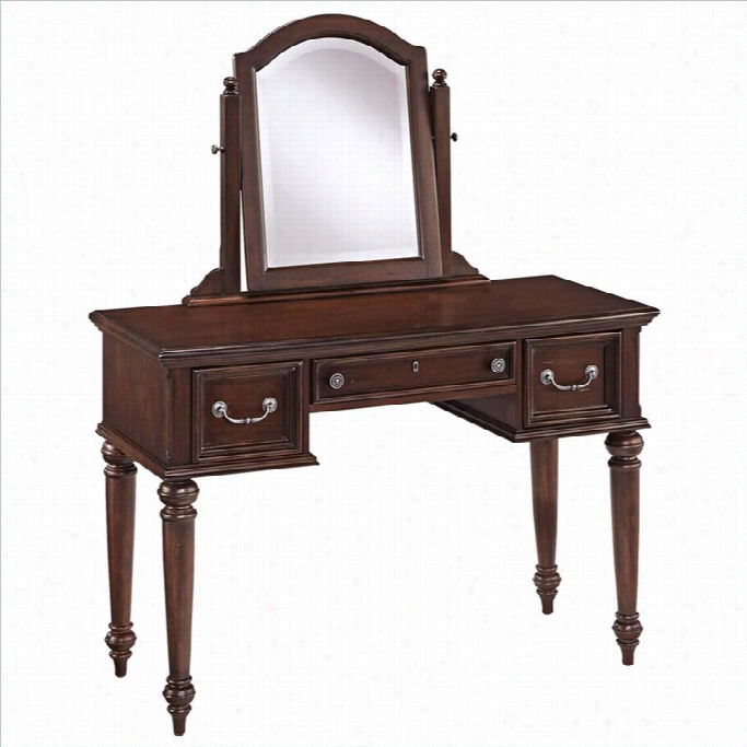 Home Stypes Colonial Classic Vanity And Mirror In   Dark Cherry
