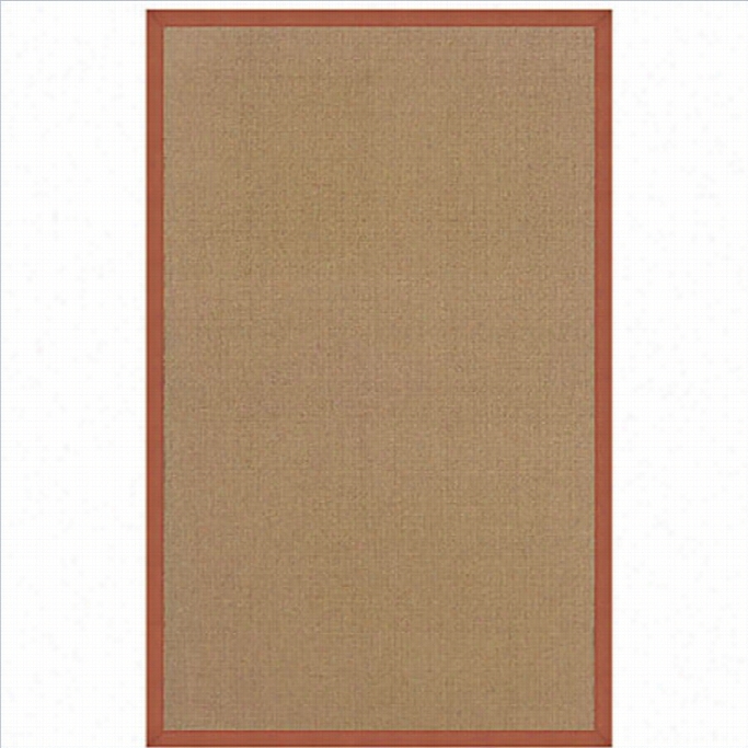 Linon Athena Cotton Rug In Cork And Brunt Orange-1'20 X 2' 10