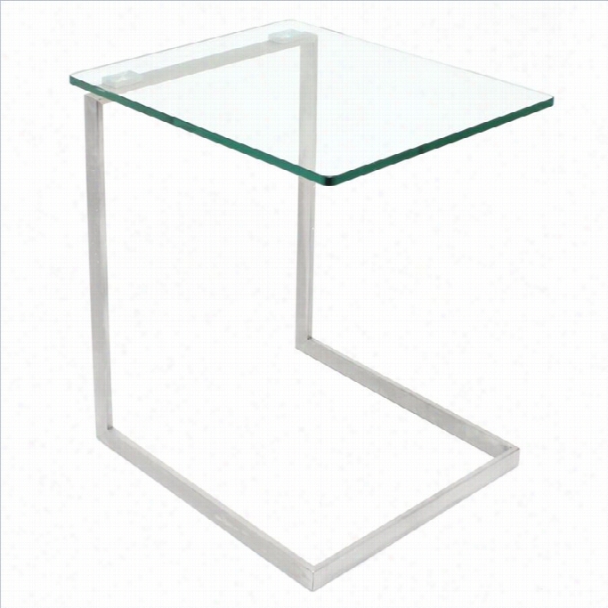 Lumisource Zenn Glass End Table In Clear