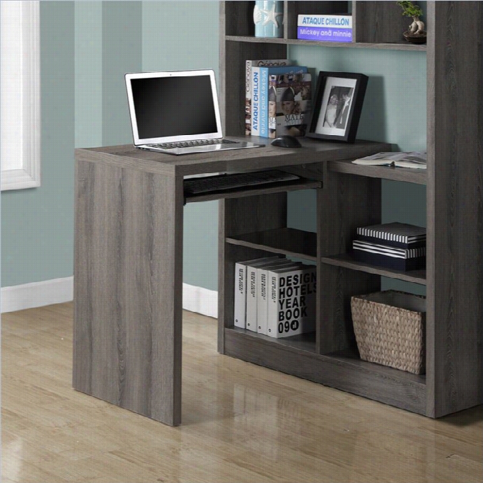 Monarch Corner Desk In Dark Taupe