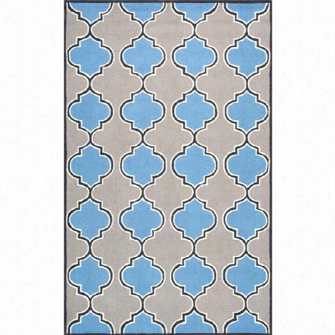 Nuloom 7' 6 X 9' 6 Roselew  Hand H Ooked Rug In Blue