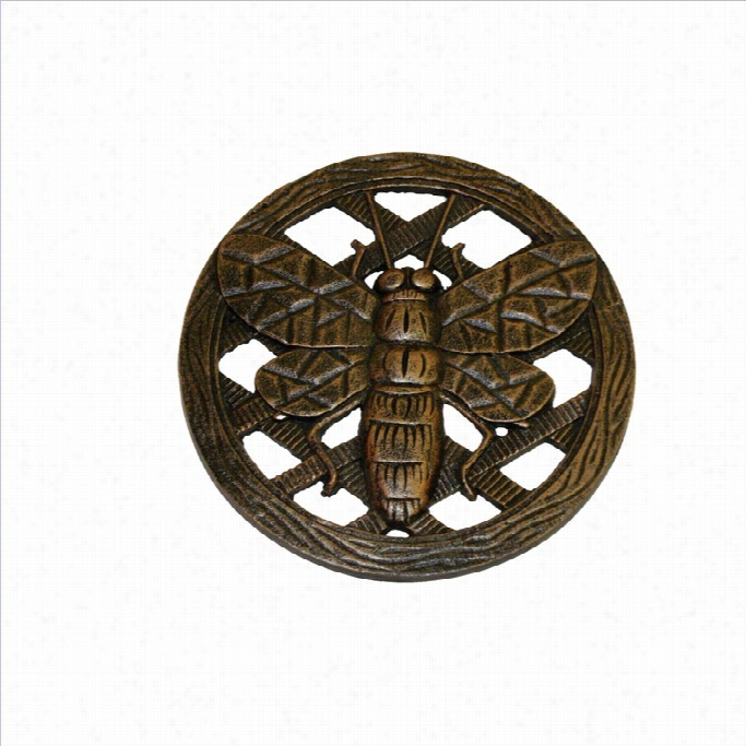 Oakland Living Cast Aluminum Stepping Stone Bee In Antique Bronze