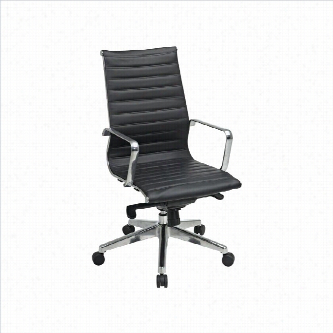 Office Star Deluxe Murky Eco Leather High Back Managers Offfice Chair