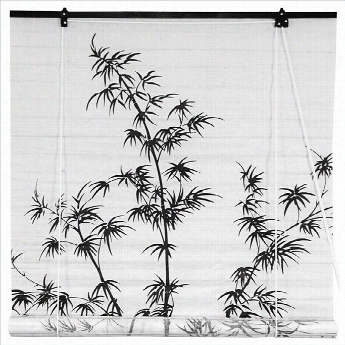 Oriental Furniture Bamboo Tree Shoji Blinds In White-36 Inches