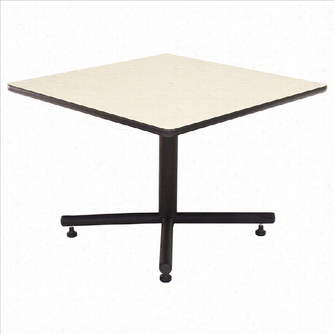 Regency Square Lunchroom Table With Metal Kobe X Base In Maple-30 Inch