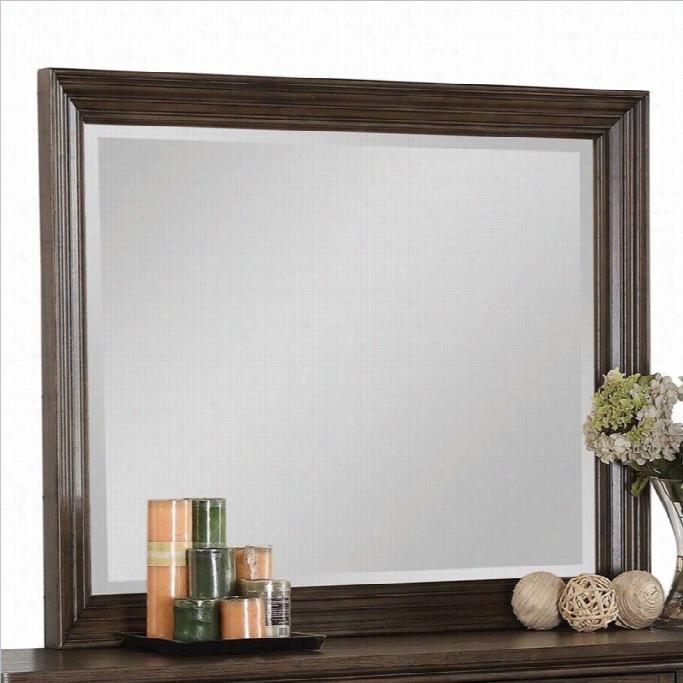 Riverside Furniture Belmeade Landscape Mirror In Old Natural Order Oak