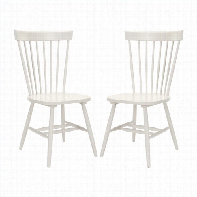 Safavieh Joslyn Oak Dining Chair In Grey (set  Of 2)