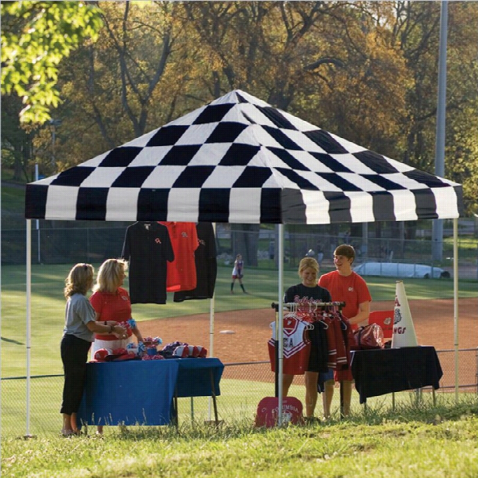 Shelterlogicc 10'x10' Pro Pop-up Canopy Straight Leg Wtih Over In Chceker