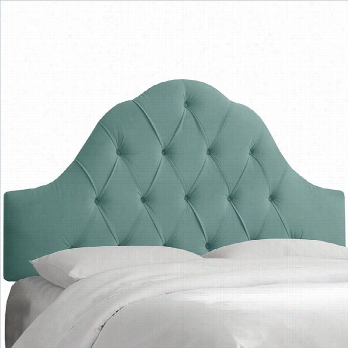 Skyline Furniture Arch Tufted Panel Headboard In Caribbean-twin