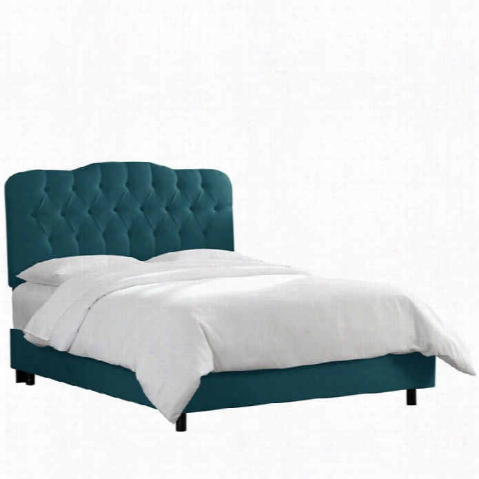 Skyline Tufted Bed  In Peacock-twin