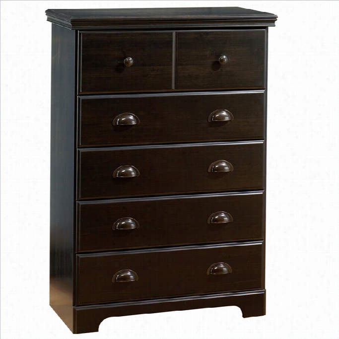 South Shore Mountain Lodge 5 D Rawer Chest In Ebony Finish