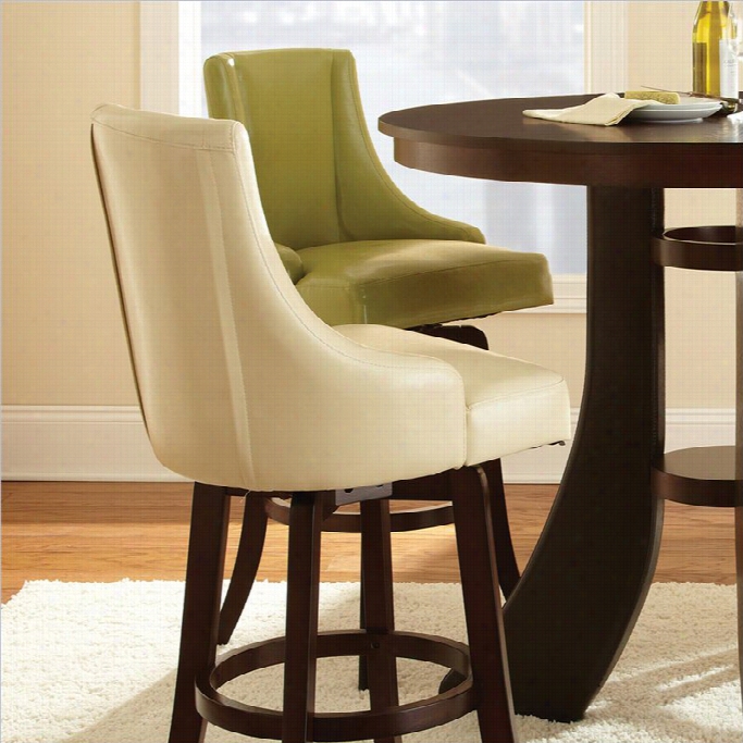 Steve Silver Company Brooks 0 Swivel Bar Stool In Verdant