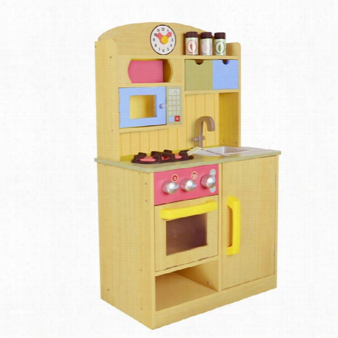 Teamson Kids Little Chhef Burrlywood Kitchen With A Ccess Oreis