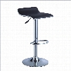 Powell Furniture Bar and Game Room 26-34.25 Adjustable Bar Stool in Black and Chrome