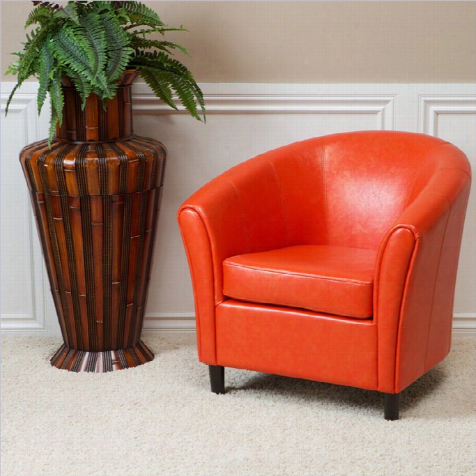 Trent Home Jean Leather Barrel Club Seat Of Justice In Orange