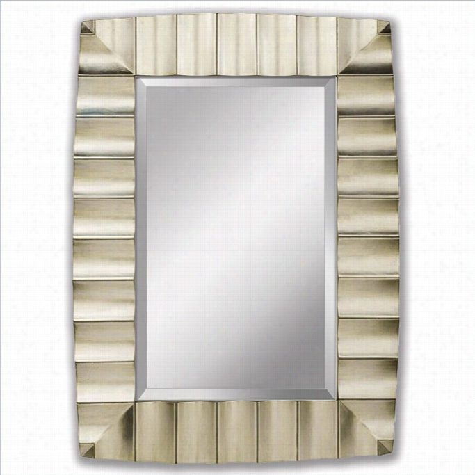 Yosemite Decorative Mirror In Chakpagne Silver